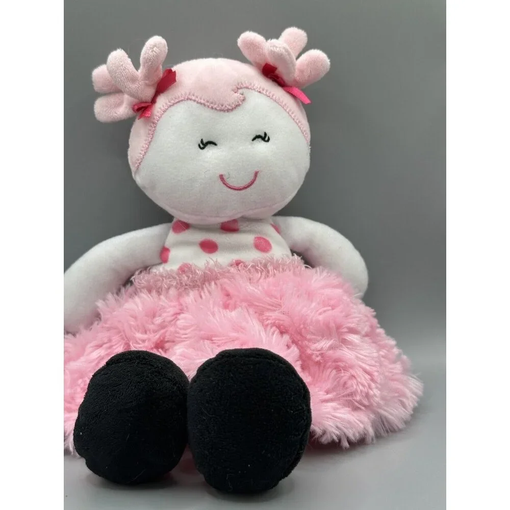 Baby Starters‎ 2016 Lovey Plush Doll Pink White Polka Dots 12'' Stuffed Animal